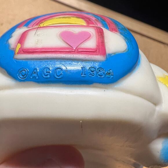 American Greetings AGC Tenderheart 80’s Brown Care Bear Rubber car Toy Vtg - Picture 2 of 16